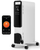 Pro Breeze OmniWarm - Elektrische Kachel met Smart App 2500W - Verplaatsbaar en Krachtige Wi-Fi Olieradiator 24-uurs Timer, 3 Modi, Verstelbare Thermostaat en Veiligheidsuitschakeling - Wit