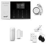 HXA005 Huis alarm kit WiFi + GSM 4G LTE met Sirene | Tuya Smartlife App | Alarmsysteem met 1x draadloze raamsensor, 1x bewegingssensor | Alarmsysteem voor huis, woning, garage