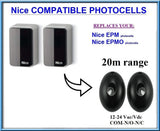 Nice EPM/Nice EPMO universele infraroodverwarming compatibel Een paar buiten in meerdere veiligheidssensoren. 12-24 V, N.O-COM-N.C met 20 m bereik. !