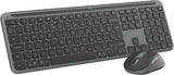 Logitech MK950 Signature Slim Wireless Keyboard en Muis Combo, stil typen en klikken, schakelen tussen drie apparaten, Bluetooth, meerdere besturingssystemen, Windows en Mac, US INT'L QWERTY, Grafiet