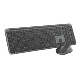 Logitech MK950 Signature Slim Wireless Keyboard en Muis Combo, stil typen en klikken, schakelen tussen drie apparaten, Bluetooth, meerdere besturingssystemen, Windows en Mac, US INT'L QWERTY, Grafiet