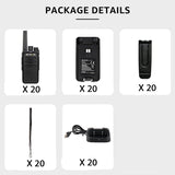 Retevis RT668 Walkie Talkie, PMR446 Oplaadbare Walkie-Talkie voor Volwassenen, VOX Squelch, Nood 2-Weg Radio Professioneel voor Hotel, School (Zwart, 20 Stuks)