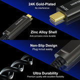 huaham USB C naar USB C glasvezelkabel 15M/50FT, USB 3.1 kabel 10 Gbps Gen2 lange afstand transmissie slanke, ultra hoge snelheid USB-kabel voor VR, Xbox, Logitech Camera, Laptop etc