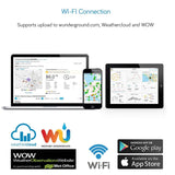 WS2910 Weerstation, draadloos, op zonne-energie, 7-in-1 , voor binnen en buiten, wifi, kleuren-lcd-display, weerswaarschuwingen voor tuin, boerderij, 868 MHz