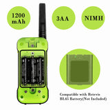 Retevis RT649P Walkie Talkie Oplaadbaar, Ip67 Waterproof Float, PMR 446 Licentievrij 16 Kanalen, Led Zaklamp, Ctcss/Dcs Vox, Walkie Talkie Headset (2 Paar, Groen)