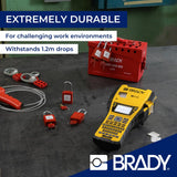 Brady M410 Draagbare Labelprinter - Labelapparaat en Industriële Labelmachine voor Labels in Veeleisende Omgevingen - Krachtige Kleefstof - Incl. 1 Labelcartridge - Vervangt BMP41