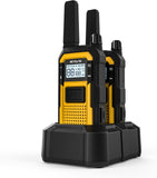 Retevis RB648 Heavy Duty Walkie Talkies, Waterdichte Two Way Radio IP67, Dual PTT, 2000mAh Type C Charge, PMR446 Emergency Portofoon Volwassenen voor bouwplaats (2 Stuks, Geel)