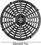 Air Fryer-bakmat, reservemand luchtfriteuse, vervangende grillpan, Air Fryer vervangende grillpan, herbruikbare luchtfriteuse-inzetstukken, voor koken, grillen, keuken, braden (22 cm)