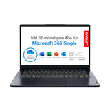 Lenovo IdeaPad Slim 1i Laptop | 14 inch Full HD Display | Intel Celeron N4020 | 4 GB RAM | 128 GB SSD | Intel UHD Graphics 6000 | Win11 Home | QWERTZ | Blauw | incl. Microsoft 365 | 3 maanden Premium