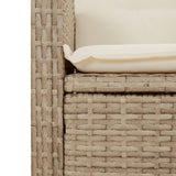 ZEYUAN 9-delige tuinmeubelset met beige kussens, polyrotan-mix, outdoor lunchset, tuindinerset, eettafelset op terras - 3212286