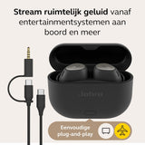 Jabra Elite 10 Gen 2 draadloze Bluetooth-oordopjes, verbeterd ruimtelijk geluid, LE Audio smart case, halfopen oordopjesontwerp, geavanceerde ANC en 6 ingebouwde microfoons – Titaanzwart