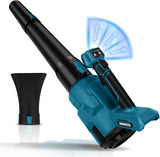 Accu-bladblazer compatibel met Makita 18 V professionele borstelloze draadloze bladzuiger voor gazononderhoud, bladblazen, auto-luchtsnelheid 188 km/u, luchthoeveelheid 720 m³/u (zonder batterij en