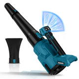 Accu-bladblazer compatibel met Makita 18 V professionele borstelloze draadloze bladzuiger voor gazononderhoud, bladblazen, auto-luchtsnelheid 188 km/u, luchthoeveelheid 720 m³/u (zonder batterij en