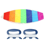 Grote Dual Lijn Parachute, Regenboog Kleur Stunt Power Vliegende Kite Outdoor Dual Line Surfen Parafoil Fun Strand Sport Speelgoed