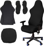 ANBWEHR Gamingstoelbekleding, 8 stuks, bureaustoel met armleuningen/stoelrug, bureaustoel, voor computerstoelen, Dx Racing, pc-stoelbekleding, geen stoel