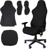 ANBWEHR Gaming stoelhoes, gamingsthuhl 4-delige bureaustoel met armleuningen/stoelrugleuning overtrek/stoelbekleding bureaustoel, voor computerstoelen/dx racing/pc-stoelbekleding stoel-geen stoel,