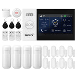 PGST Wi-Fi-alarmsysteem, met app-waarschuwing en oproepalarmen, draadloze 21-delige set: alarmhub, camera, deur-/raamsensoren, afstandsbedieningen, werken met Alexa en Google Home