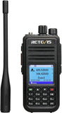 Retevis RT3S DMR Walkie Talkie GPS Dubbele Band 3000 Kanalen DTMF Opnamefunctie dubbele Timsleuf Digitaal Handzender Compatibel met MOTOTRBO TierI& II (1 Stuk, Zwart)