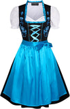 SCARLET DARKNESS Oktoberfest midi-dirndl, traditionele bierfestival, verkleedkleding voor dames