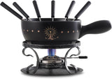 Artestia fondue pot, keramische kaas fondue koken set (Fondue Set - Zwitserse Alpen)