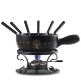 Artestia fondue pot, keramische kaas fondue koken set (Fondue Set - Zwitserse Alpen)