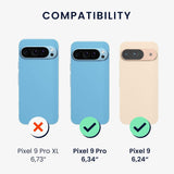 kwmobile hoesje compatibel met Google Pixel 9 case - Hoes compatibel met Google Pixel 9 Pro case - Telefoonhoesje - In blauwgroen