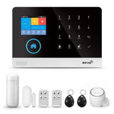 PG103 Home Security Alarmsysteem, 4G Alarm 8-delige kit Systeem met Telefoon APP Alert, Deur/Raam Sensor, Siren, Compatibel met Alexa, GEEN Maandelijkse Kosten
