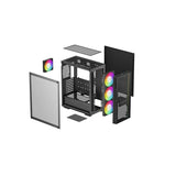 ATX Semi-toren doos DEEPCOOL R-MATREXX55-BCAGA4-G-4 Zwart