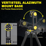 Telescoop voor volwassenen, professionele astronomie, 90 mm opening, 700 mm krachtige telescoop voor beginners en kinderen met precisie-instelling, vertisteel AZ-montage