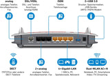 AVM FRITZ!Box 7490 WLAN AC + N Router (VDSL/ADSL, 1.300 Mbit/s (5 GHz), 450 Mbit/s (2,4 GHz), WLAN Mesh, DECT-basis, Media Server, geschikt voor Duitsland)