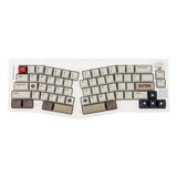 EPOMAKER Alice 66 Draadloos Gaming Toetsenbord, Alice Layout QMK/VIA Programmeerbaar, Mechanisch BT5.0/2.4GHz/USB-C Bedraad, 4000mAh Batterij, Hot Swappable (Retro Witte, Flamingo Schakelaar)