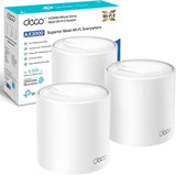 TP-Link Deco X50 AX3000 Whole Home AI-Driven Mesh Wi-Fi 6 System, Dual-Band with Gigabit Ports, Coverage up to 6,500 ft2, Connect up to 150 devices, 1 GHz Dual-Core CPU, HomeShield Security, Pack of 3