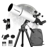 Telescoop met 80 mm opening en 600 mm opening voor volwassenen, astronomische beginners, astronomische draagbare brekingsinstellescoop, volledig meervoudig gecoate hogetransmissie coating..