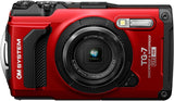 OM SYSTEM Tough TG-7 digitale camera, rood, 12MP, waterdicht, schokbestendig, onderwater- en macrofotografiemodi, 4K-video, 4x-groothoek-zoomlens (opvolger van de Olympus TG-6)