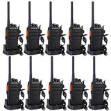 Retevis RT24 Walkie Talkie Portofoons PMR446 Vergunningsvrije 16 Kanalen CTCSS/DCS VOX Professionele Walkie Talkies met Headset en USB-laadstation (10 Stuks, Zwart)