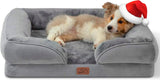 Bedsure Orthopedisch Hondenbed Ergonomische Hondenbank - 71x58 Cm Hondenbank Met Eivormig Kratschuim Voor Kleine Honden, Wasbare Antislip Hondenbedden, Grijs