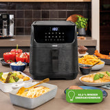 Princess 182061 Digitale Airfryer - Inhoud 6,5 L - 1800 Watt - incl. separator - gratis receptenboek om te downloaden