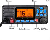 Retevis RA27 Marine Transceiver, IPX7 Waterproof, Class D DSC, GPS, 88 Channels VHF, Dual/Tri-watch, Geschikt voor International, Professional Marine Transceiver (1 stuk, zwart)