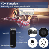 Retevis RB637 Bluetooth Walkie Talkies Oplaadbaar, PMR446 Professionele 2-weg radio met draadloze headset, 2000mAh, VOX, draadloze kloon twee-weg radio's (zwart, 4 stuks)