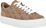 GUESS Genza Sneaker voor dames, Latte Multi 110, 8 US