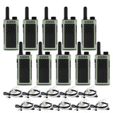 Retevis RB666P Walkie Talkie Oplaadbaar, PMR446 Tweerichtingsradio, Snel opladen, 1500mAh, Type C, VOX, CTCSS/DCS, Draagbare Walkie Talkies voor Beveiliging, Productie (10 stuks, Zwart)