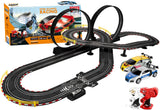 Race Car Track Set Racing Tracks Toy-Electric with 2 Hand Controllers 2 Race Cars 2 Ferris Wheel (360 Degree Rotation) Gift Flexible Toys