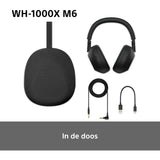 SONY WH-1000XM6 Vlaggenschip Noise Cancelling Over-Ear Draadloze Bluetooth Hoofdtelefoon, Handtekening Hi-Res Geluid, Comfort, Opvouwbaar Ontwerp, Duurzame Etui, 30 HR Batterij, iOS & Android - Zwart