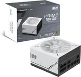 ASUS Prime 750W Gold-voeding (750 watt, voor allround pc's en gaming-pc's, 80 Plus Gold-certificering, ATX 3.0-compatibel, ventilator met dubbele kogellagers, zwart/wit)