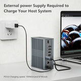 USB C docking station dubbele monitor, 16-in-1 DisplayLink Laptop Dock voor MacBook M1/M2 met 5K Display Port, HDMI,6 USB-poorten, 100W Charge voor HP Dell Windows en Mac OS, Chrome OS