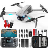 HHD Drohne met 4K-camera voor volwassenen, 52 minuten vliegtijd, 249 g, opvouwbaar, 5G FPV-overdracht, 32 GB SD-kaart inbegrepen, RC quadcopter, headless-modus (wit)