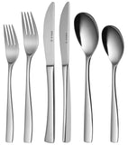 Sola Lotus Bestekset 8 Persoons - 70 Delig RVS Bestek Set - Zilverwit Edelstaal 18/10 - Vaatwasserbestendig - Zilver