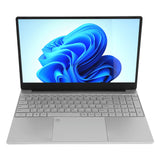 Ultradunne Laptop voor Windows 11, 15,6 Inch FHD IPS-scherm, Quad-core, 16 GB RAM 256 GB ROM, Laptop met Toetsenbord Dat Kan Worden Ontgrendeld met Vingerafdruk en met