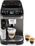 De'Longhi Magnifica Evo Next ECAM312.80.TB Volautomatische espressomachine met melkopschuimer, koffiebonenmachine voor koffie en cappuccino met intuïtief touch-display, 1450 W, zwart/titanium