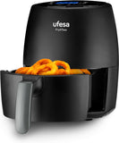 Ufesa Fry4two Air Fryer Zonder Olie van 2L, 6 programma's, 1200W, Timer, Temperatuur 80ºC - 200ºC, Zonder BPA, Anti-aanbakmandje en -bakplaat, Koud Aanvoelend Lichaam/handvat, Zwart